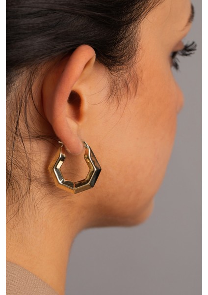 14 Ayar Altın Mikail Küpe