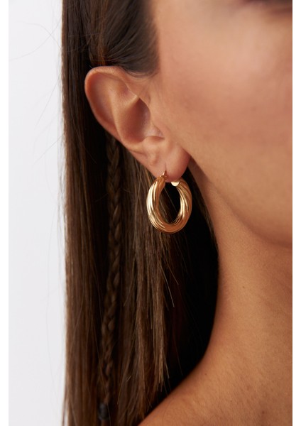 14 Ayar Altın Büyük Burgu Küpe modelleri