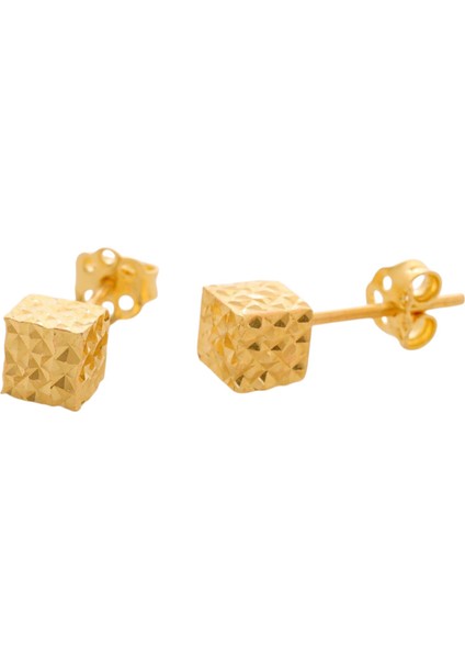 14 Ayar Altın Kristal Küp Küpe fırsatları