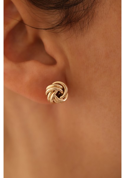 14 Ayar Altın Düğüm Büyük Küpe fiyatları