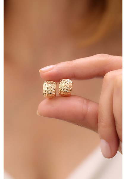 14 Ayar Altın Kalemli J Küpe modelleri