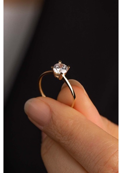 14 Ayar Altın Tektaş Yüzük indirimleri