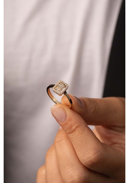 14 Ayar Altın Taşsız Baget Yüzük modelleri