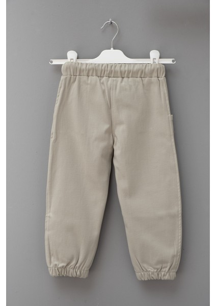 Erkek Bej Jogger Pantolon % 100 Pamuk, Gabardin Kumaş modelleri