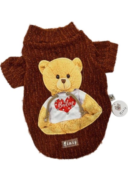 Tarçın Kadife Bailey Küçük Köpek Kazağı