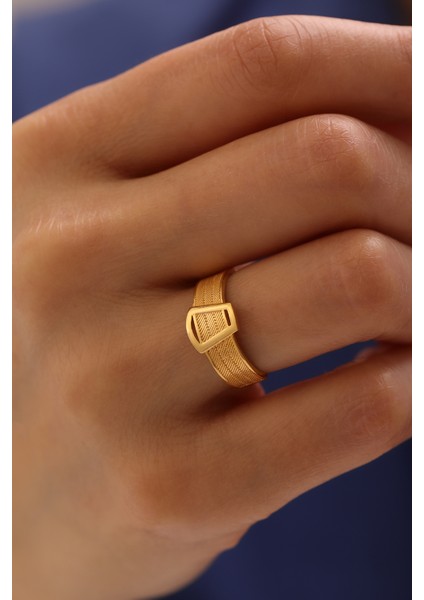 14 Ayar Altın V Kesim Trabzon Hasır Yüzük