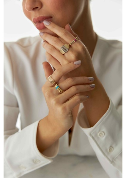 14 Ayar Altın Taşlı T Yüzük fırsatları