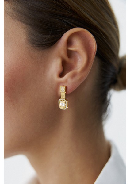 14 Ayar Altın Trabzon Hasır Baget Küpe