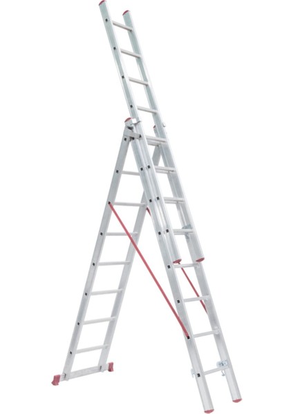 3X3 = 9 METRE "A" TİPİ 3 PARÇA LI ALÜMİNYUM MERDİVEN