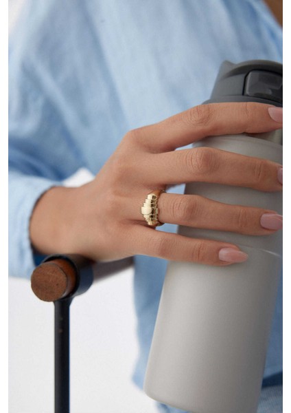 14 Ayar Altın Kruvasan Yüzük