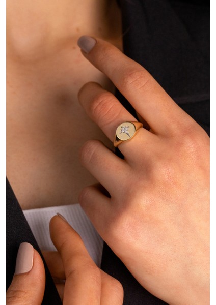 14 Ayar Altın Kuzey Yıldızı Yüzük