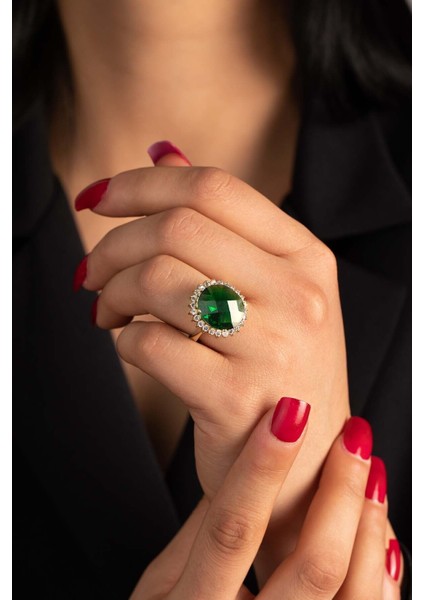 14 Ayar Altın Zümrüt Taşlı Yüzük fiyatları