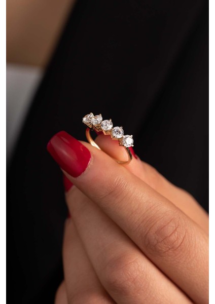 14 Ayar Yeşil Altın Beştaş Yüzük modelleri