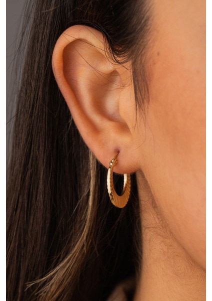 14 Ayar Altın Kalemli Halka Küpe fiyatları