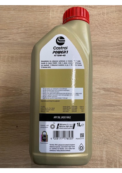 Power 1 Scooter 10W40 4T Sentetik Yağ 1 Lt Scooter Motorları İçin Özel fırsatları