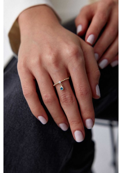 14 Ayar Altın Sallantılı Göz Yüzük