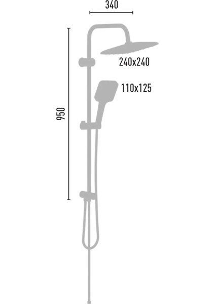 | Valtemo Büyük Boy Butonlu Fonksiyonlu Modern Duş Seti indirimleri