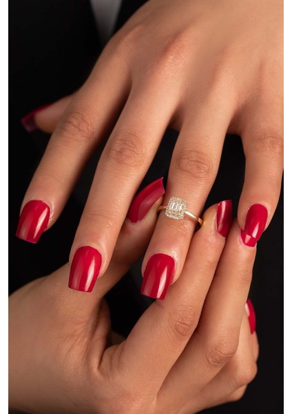 14 Ayar Altın Baget Yüzük Parçalı fiyatları