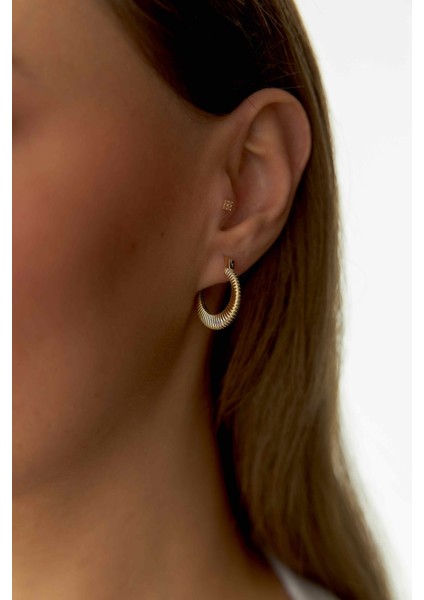 14 Ayar Altın Istiridye Küpe modelleri