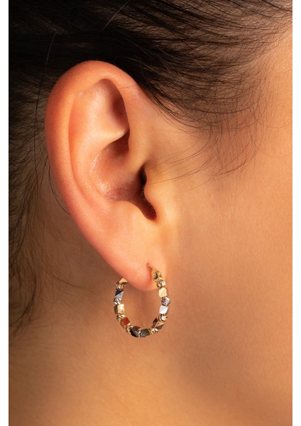 Altın Dorika Halka Küpe