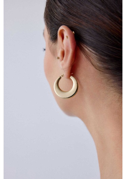 14 Ayar Altın Mega Halka Küpe