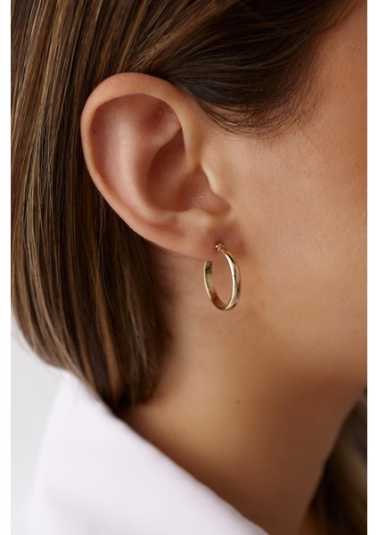 14 Ayar Altın Halka Küpe