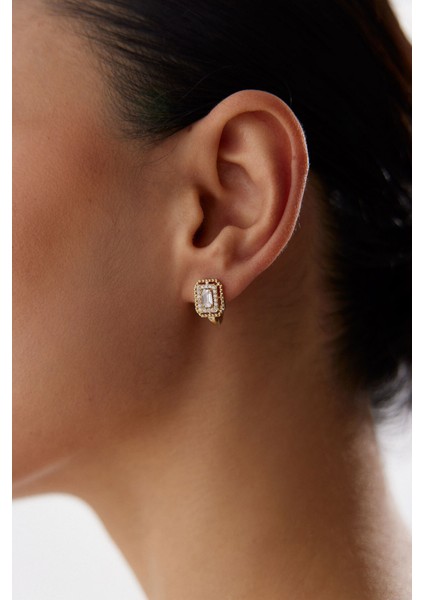 14 Ayar Altın Baget Küpe