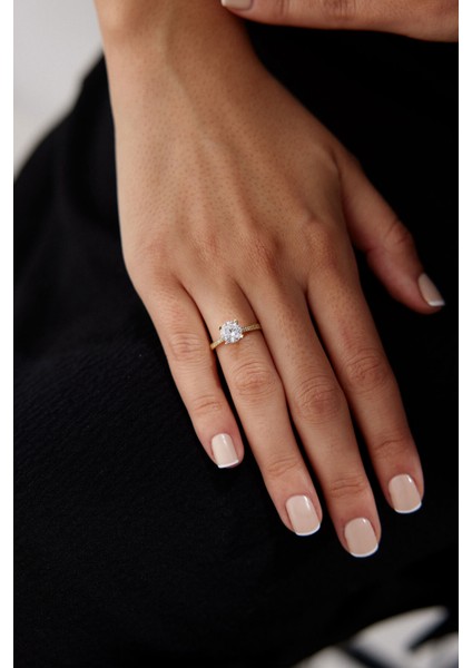 14 Ayar Altın Pırlanta Kesim Tektaş Yüzük fiyatları