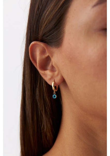 14 Ayar Altın Halka Göz Küpe modelleri