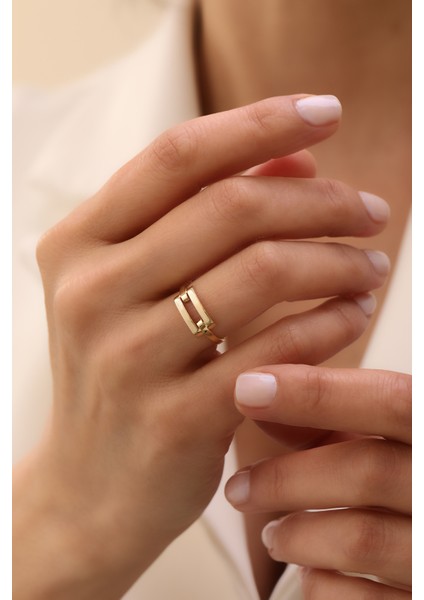 14 Ayar Altın Kaburga Yüzük