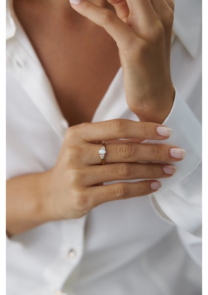 14 Ayar Altın Sedef Yüzük