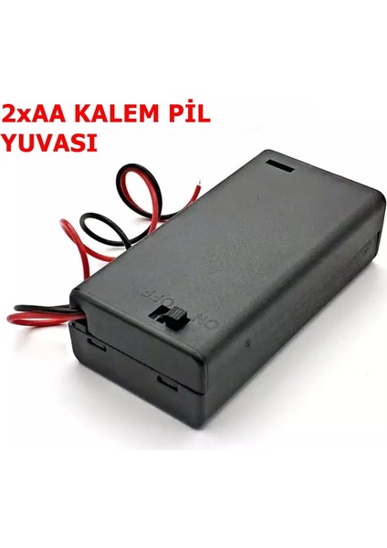 MR-233C 2 Li Kalem Pil Kutusu Kapaklı Swiçli (Aa)