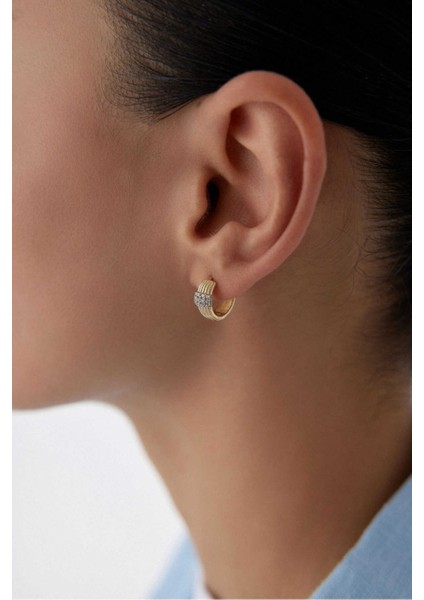 14 Ayar Altın Vintage Halka Küpe