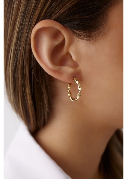 14 Ayar Altın Burgu Küpe