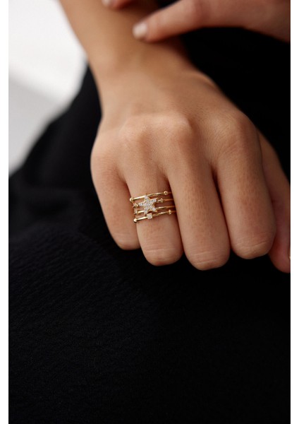 14 Ayar Altın Yıldız Yüzük