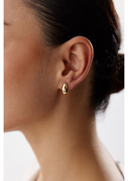 14 Ayar Altın Badem Küpe