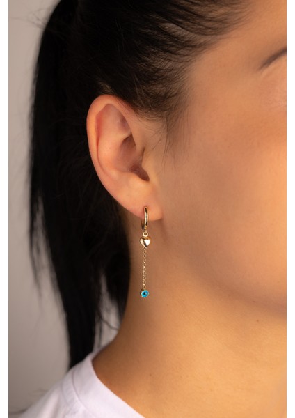 Altın Kalp Sallantılı Göz Küpe fiyatları