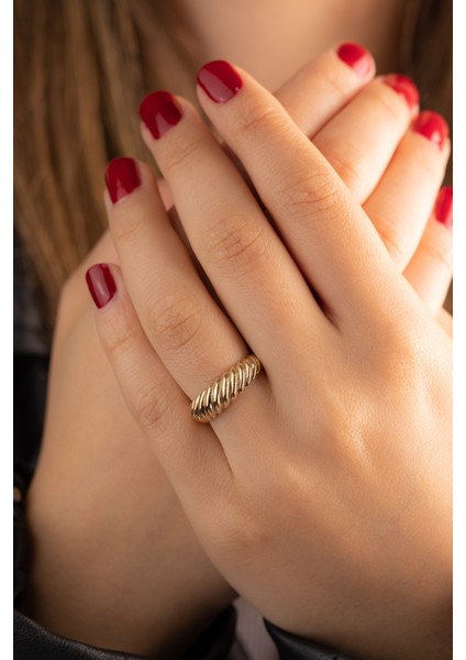 Altın Damla Deniz Kabuğu Yüzük