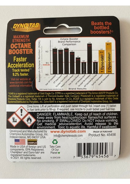 Oktan Arttırıcı Octane Booster Benzinli Araçlar 48 Adet Blister (Made In Usa) modelleri