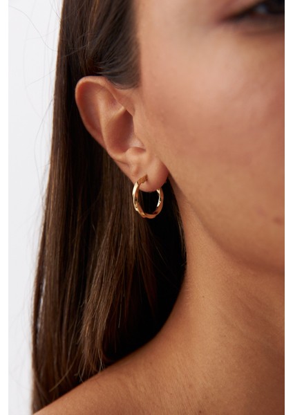 14 Ayar Altın Burgu Küpe