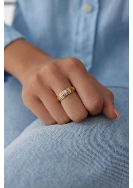 14 Ayar Altın Taşlı Vintage Yüzük