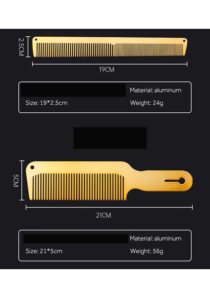 Alüminyum Berber Kuaför Saç Kesim Tarağı