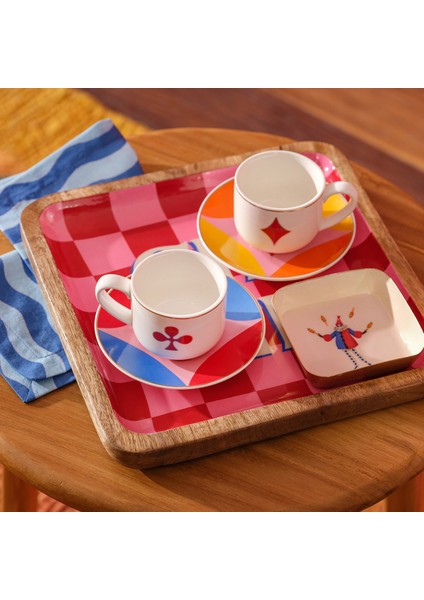 Luohu Porselen Kahve Seti 90 Ml Renkli