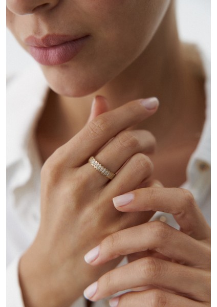 14 Ayar Altın Taşlı Petek Yüzük fiyatları