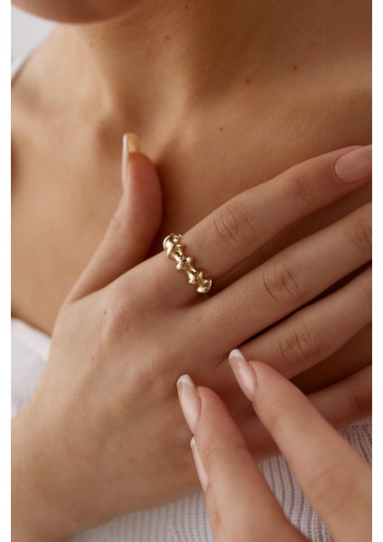 14 Ayar Altın Kemik Yüzük