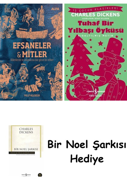 Efsaneler & Mitler (Ciltli) + Tuhaf Bir Yılbaşı Öyküsü + Bir Noel Şarkısı