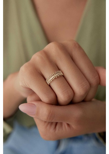 14 Ayar Altın Ince Çubuk Yüzük fiyatları