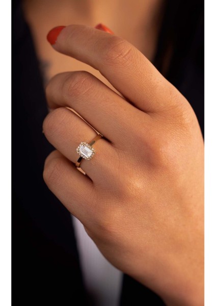 14 Ayar Altın Baget Yüzük