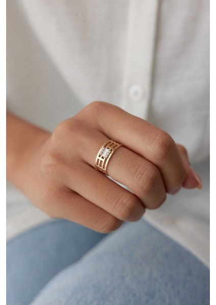 14 Ayar Altın Baget Yüzük