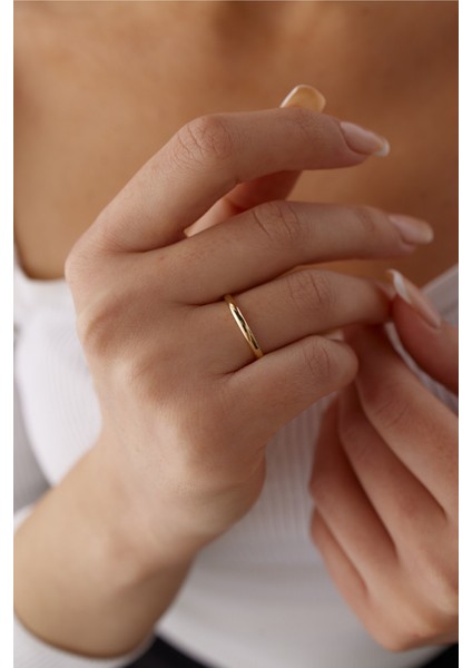 14 Ayar Altın Klasik Bombe Alyans 2mm fiyatları